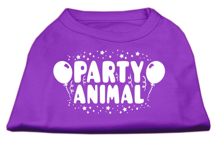 Party Animal Screen Print Shirt Purple XXXL